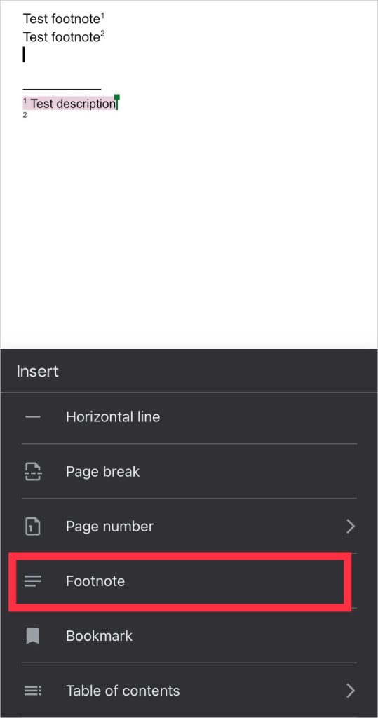 How to Add Footnotes in Google Docs