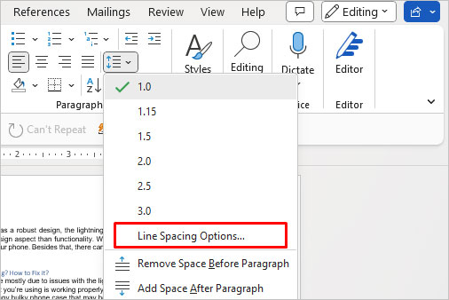 line-spacing-options