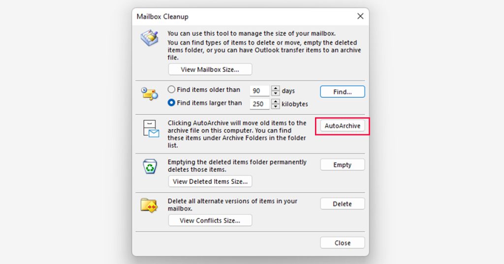16 Tips to Reduce Your Outlook Mailbox Size