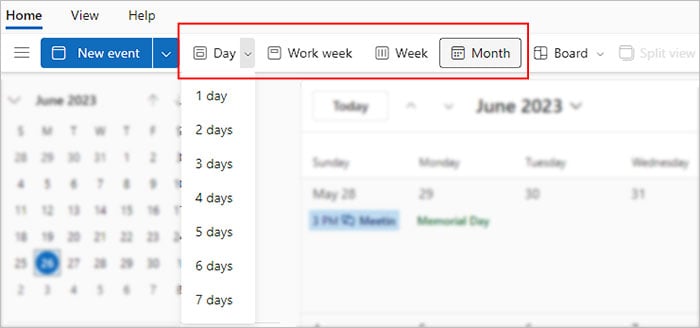 Choose-one-of-the-calendar-view-Outlook-web