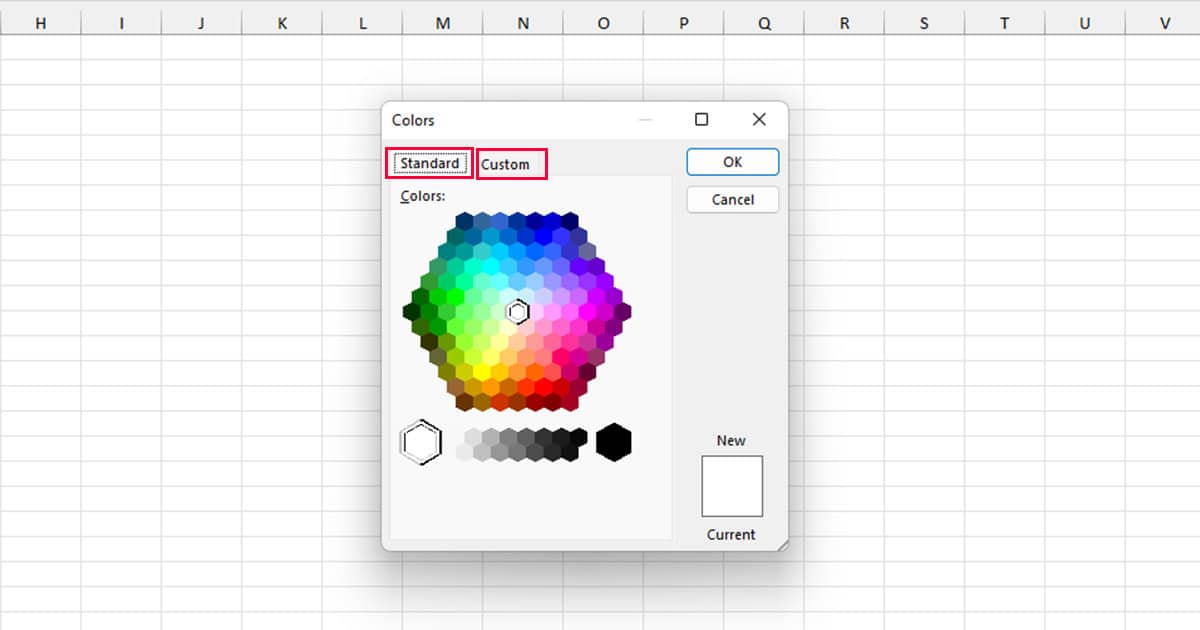 Choosing Colors in Excel