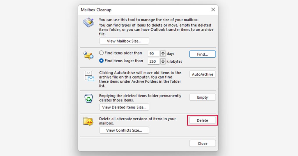 16 Tips to Reduce Your Outlook Mailbox Size