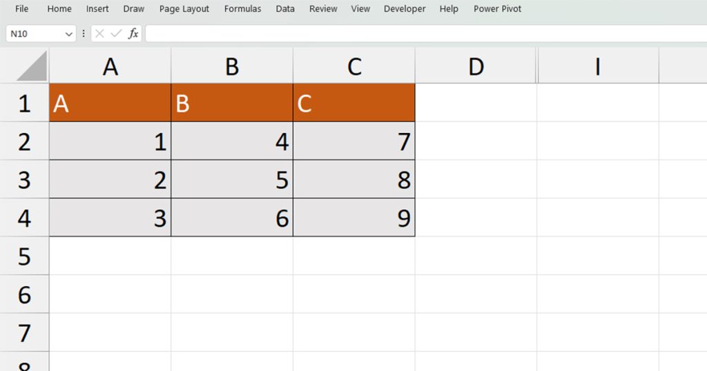 Excel Data