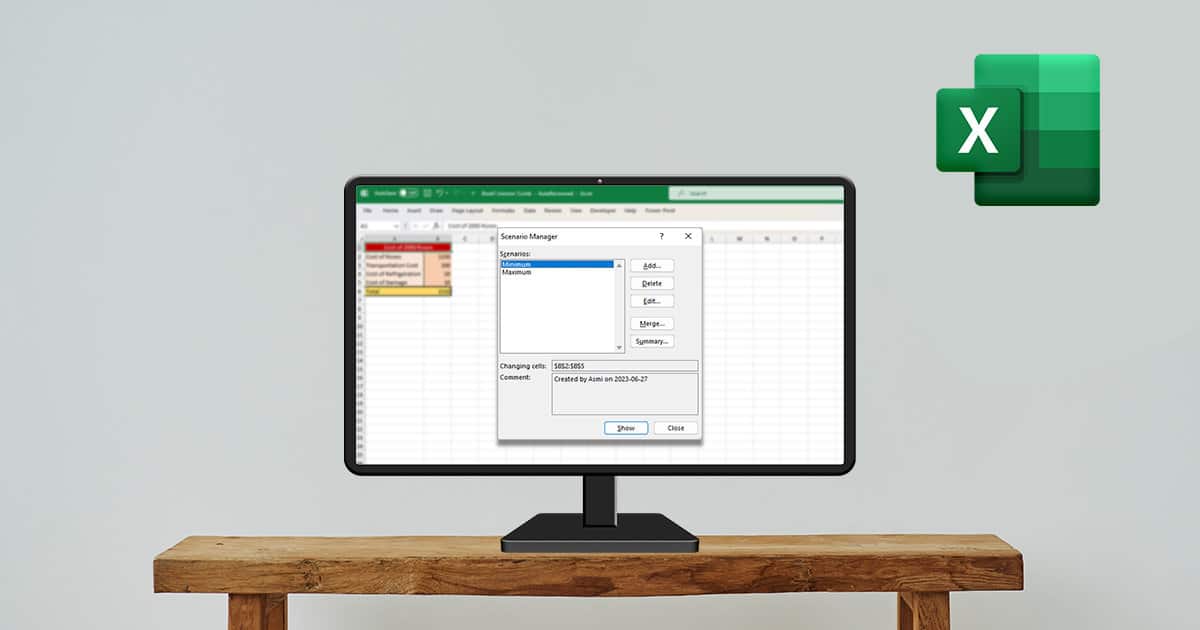 How To Use Excel Scenario Manager
