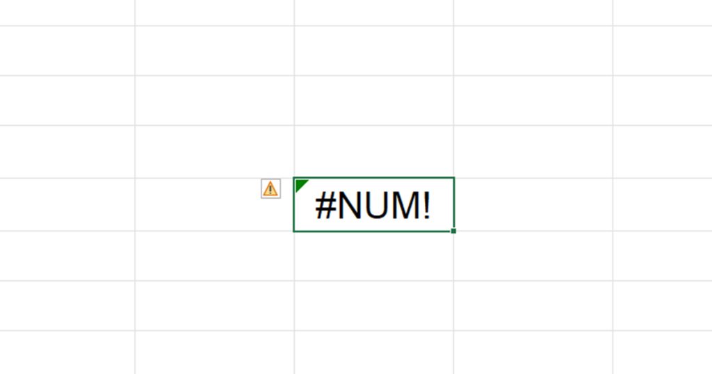 NUM Error in Excel