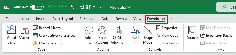 On your Excel, go to Developer Tab