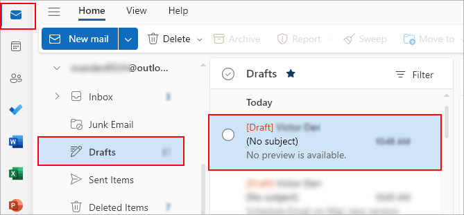 Open-the-scheduled-email-message-Outlook-new-version