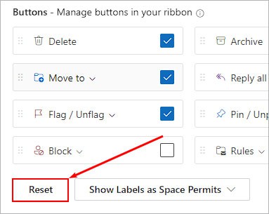Reset-Outlook-ribbon-settings-to-default
