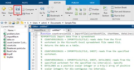 How to Load and Read Excel Data into MATLAB