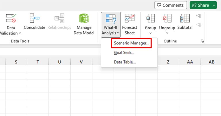 How To Use Excel Scenario Manager