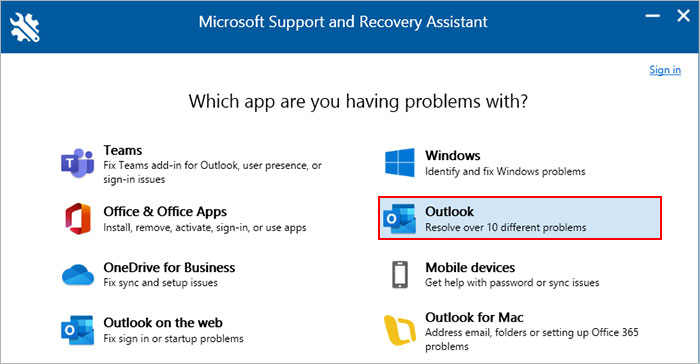 Select-Outlook-app-you-are-having-problems-opening