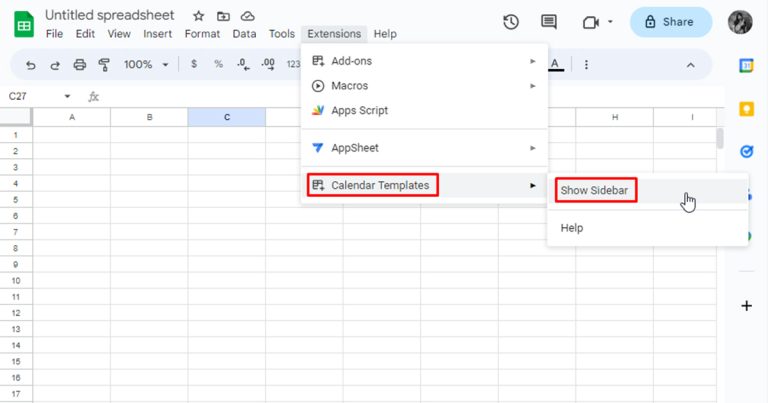 How to Create a Calendar in Google Sheets