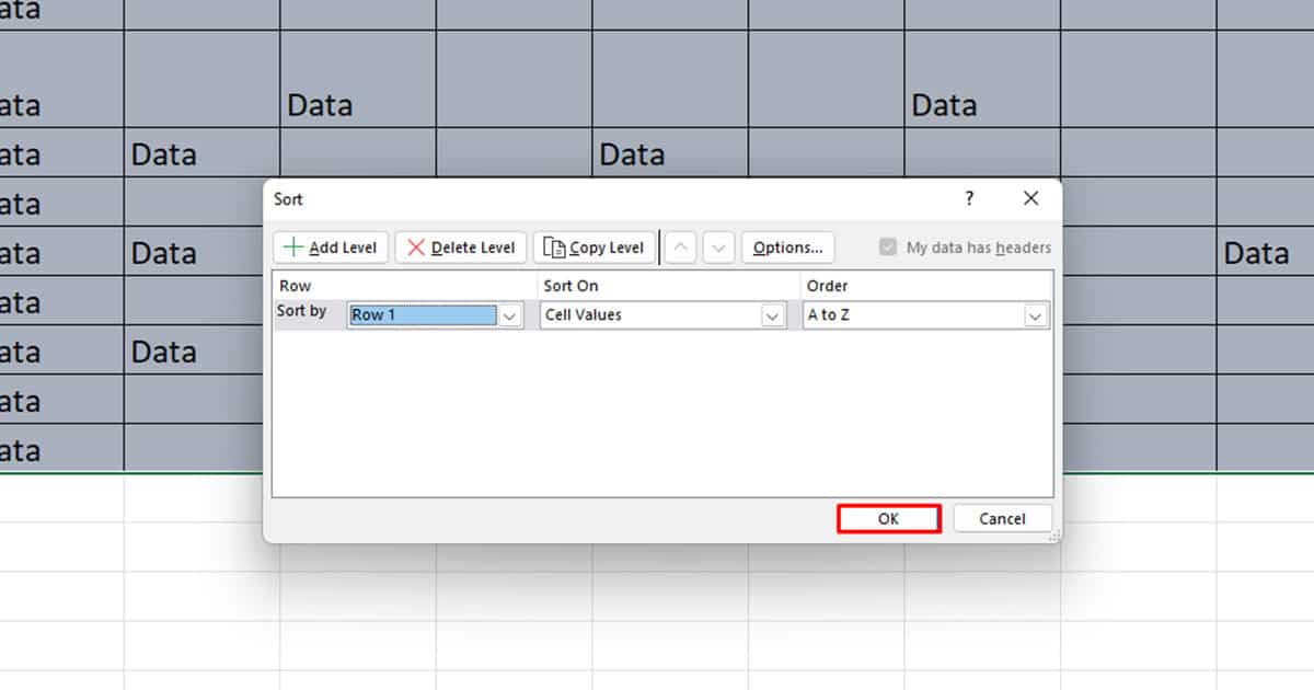 Sort Feature in Excel