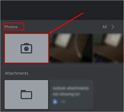 Tap-the-Camera-icon-under-Photos-section