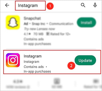 Update-Instagram-app-android