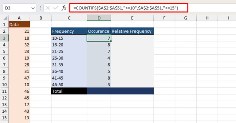 how-to-find-relative-frequency-in-excel