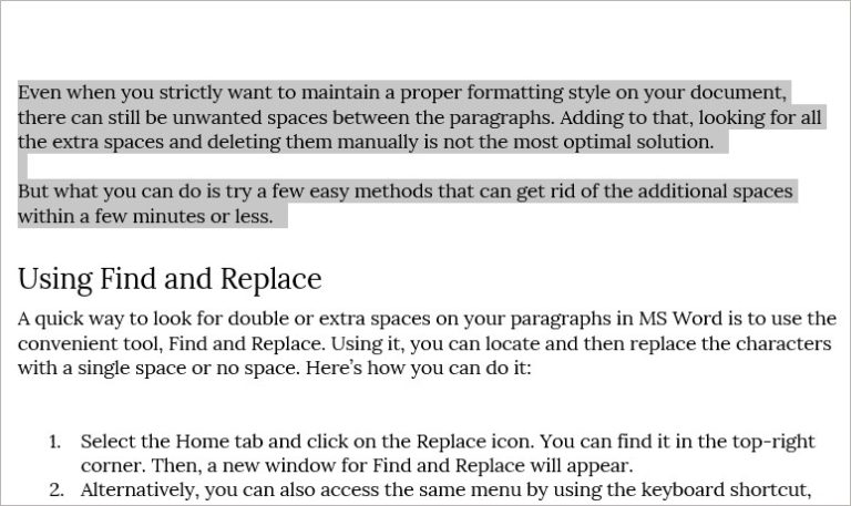 How To Remove Extra Space On A Paragraph In Word