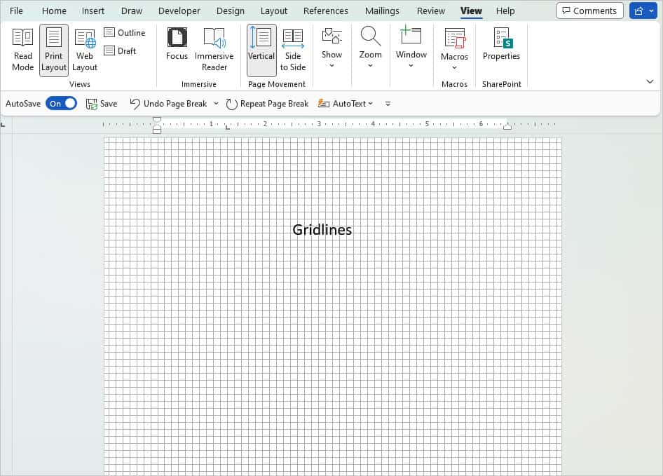 How To Show Gridlines In Word Online at Hamish Shah blog