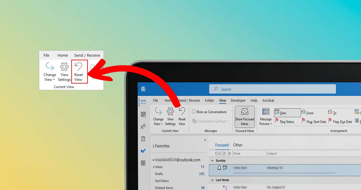 how-to-reset-outlook-view