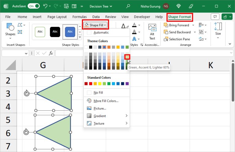 How to Make Decision Tree in Excel