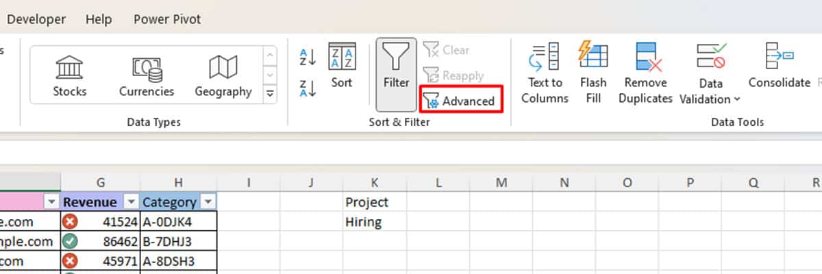 How to Add Filter in Excel