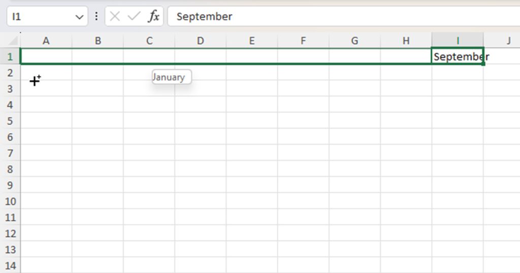 Automatically Enter Months Excel