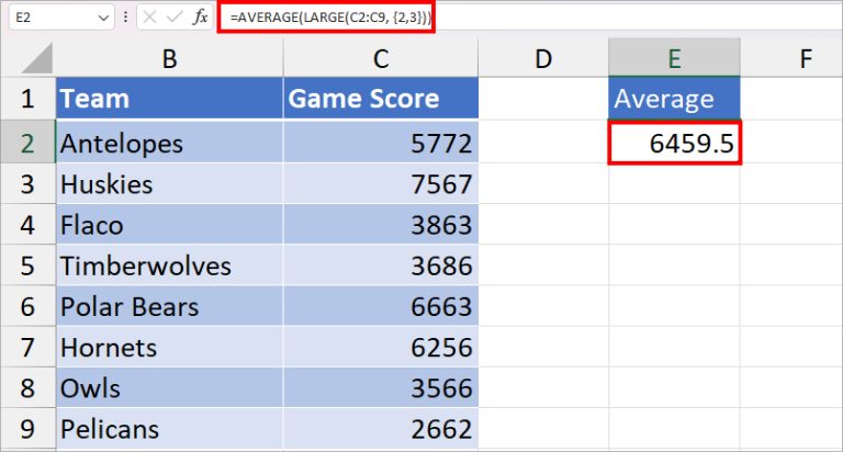 LARGE Function in Excel - A Complete Guide