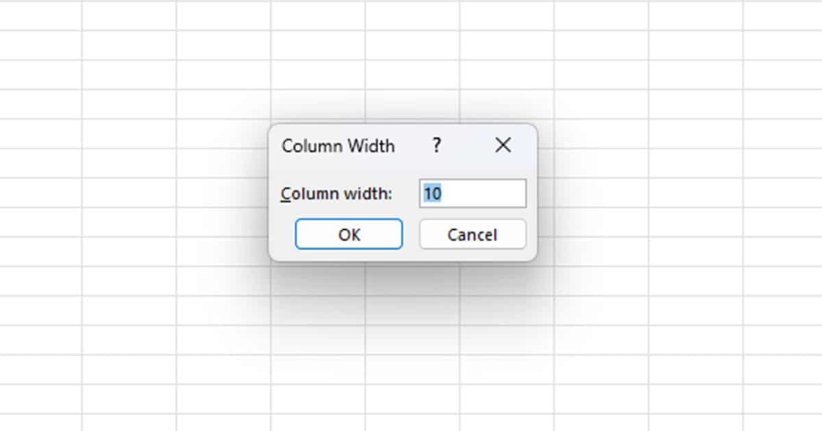 Change Column width