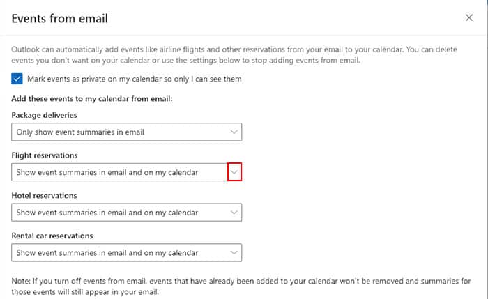 Choose-email-type-to-add-on-Outlook-calendar