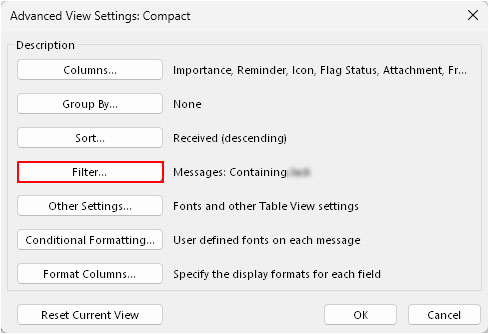 Click-Filter-Outlook