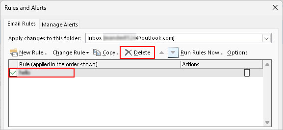 Delete-rule-Outlook-desktop