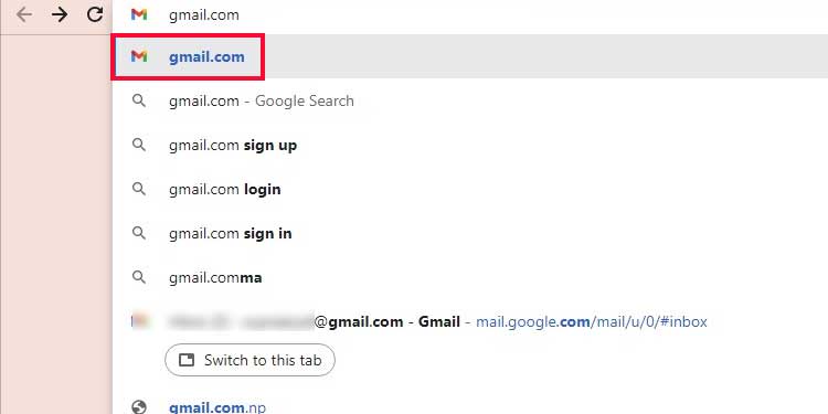 Go to your Gmail
