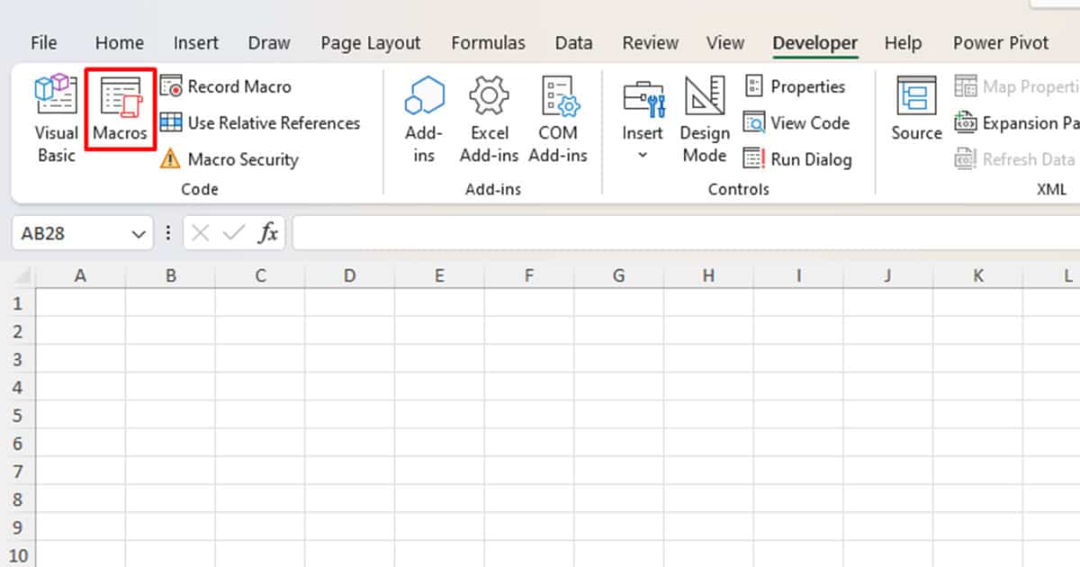 Macros in Excel