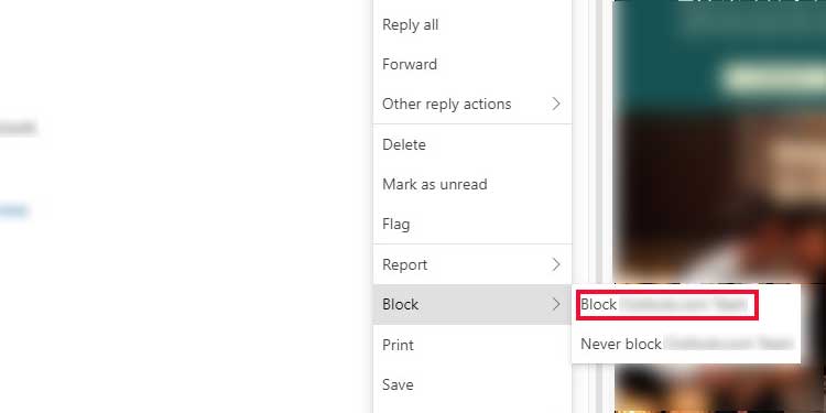 Select Block Reddit option