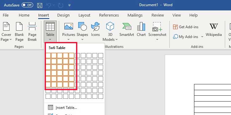 Select the boxes according to the number of rows and columns