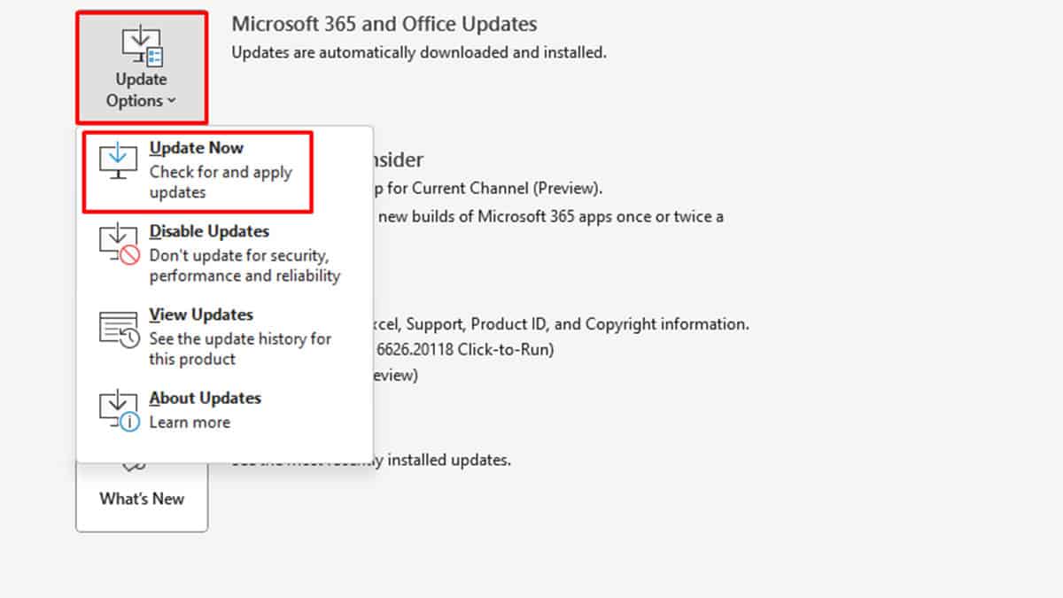 Update Now Microsoft 365