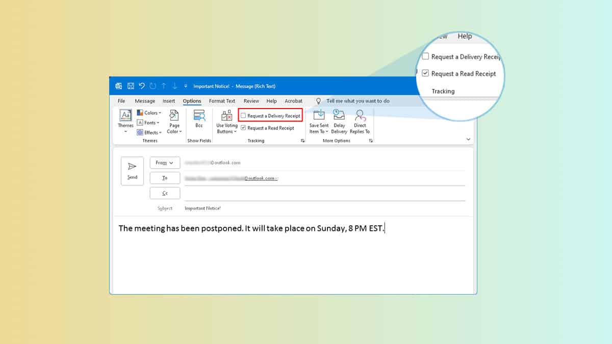 How To Request Read Receipts In Microsoft Outlook 6879