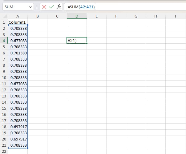 Change Reference in Excel