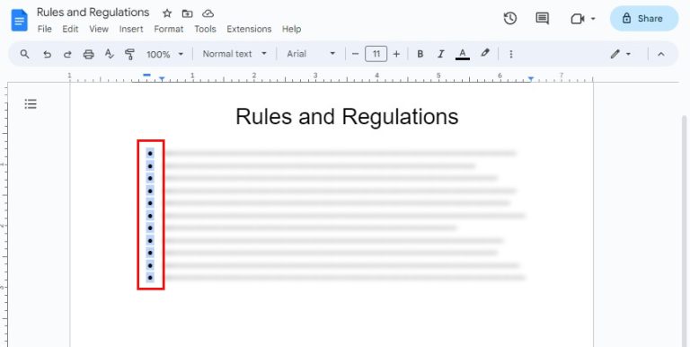 Bullet Points in Google Docs - How to Use them Properly