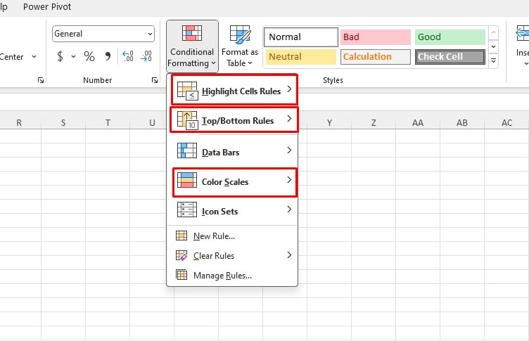 Conditional Formatting Rules