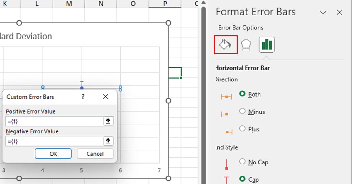 Customize Error bar line