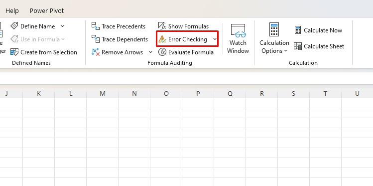 Error Checking Tool Excel