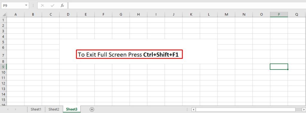 Exit-Fullscreen-Excel-shortcut-key