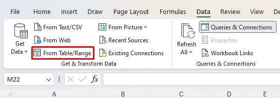 Get data from table or range Excel