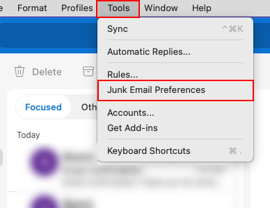 Select-Junk-Email-Preferences-Outlook-Mac