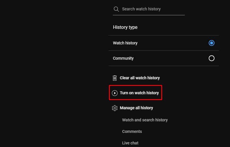 Turn-on-watch-history