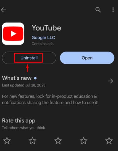 Uninstall-YouTube