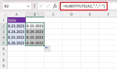 Use Substiture in Excel