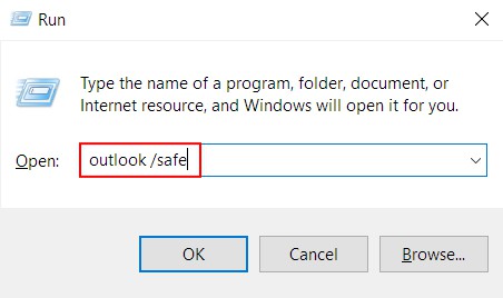 run-command-to-open-Outlook-in-safe-mode