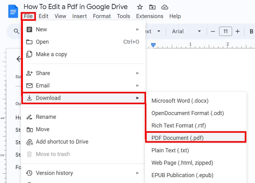 How To Edit A PDF In Google Drive Step by Step Guide 
